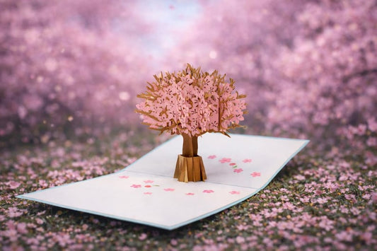 Cherry Blossom 3D pop-up card by PopJoy Cards