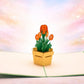 Tulip Flower Bouquet 3D pop-up card by PopJoy Cards