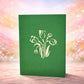 Tulip Flower Bouquet pop-up card open view