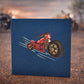 Red motorcycle pop-up card open