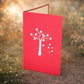Fall Love Tree pop-up card open view