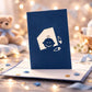 New Born Baby with Stork pop-up card open view