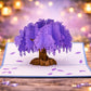 Purple Tree 3D pop-up card by PopJoy Cards