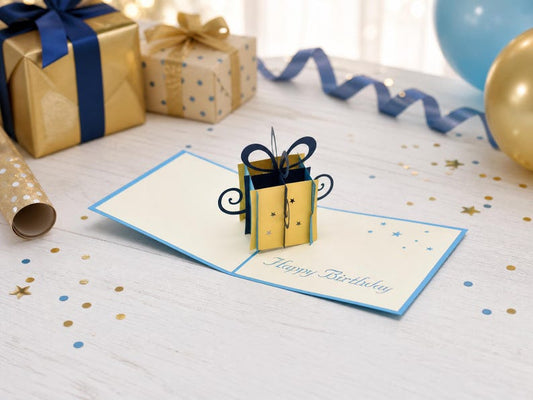 Birthday Gift 3D pop-up card by PopJoy Cards