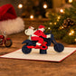 Motorcycle Santa 3D pop-up card by PopJoy Cards - lifestyle scene