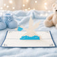 New Born Baby with Stork 3D pop-up card by PopJoy Cards - lifestyle scene