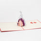 Princess 3D pop-up card by PopJoy Cards - open view, studio shot