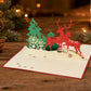 Reindeer Christmas 3D pop-up card by PopJoy Cards - lifestyle scene