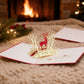 Reindeer Christmas pop-up card pack of 2 by PopJoy Cards - lifestyle scene