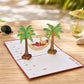 Santa on Vacation 3D pop-up card by PopJoy Cards - lifestyle scene