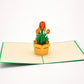 Tulip Flower Bouquet 3D pop-up card by PopJoy Cards - open view, studio shot