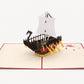 Viking Pirate Ship 3D pop-up card by PopJoy Cards - open view, studio shot