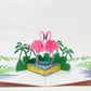 Flamingo Pop Up Card