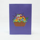 Basket of Flowers Pop Up Card