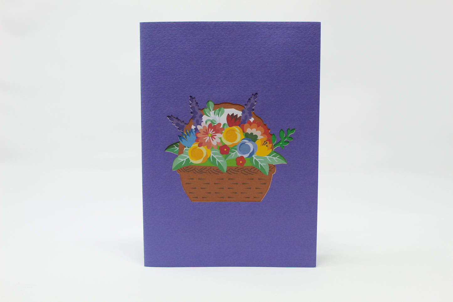 Basket of Flowers Pop Up Card