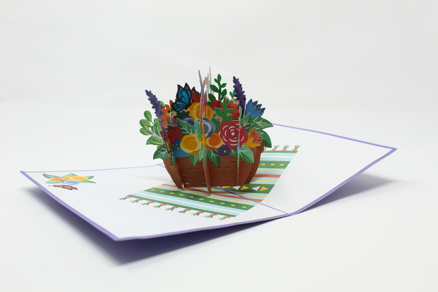 Basket of Flowers Pop Up Card