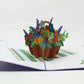 Basket of Flowers Pop Up Card