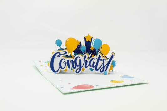 Congrats Pop Up Card