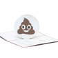 Pop-up card with smiling poop emoji