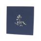 Dark blue card with Ferris wheel etched in white