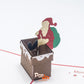 Santa on the Roof Pop Up Card