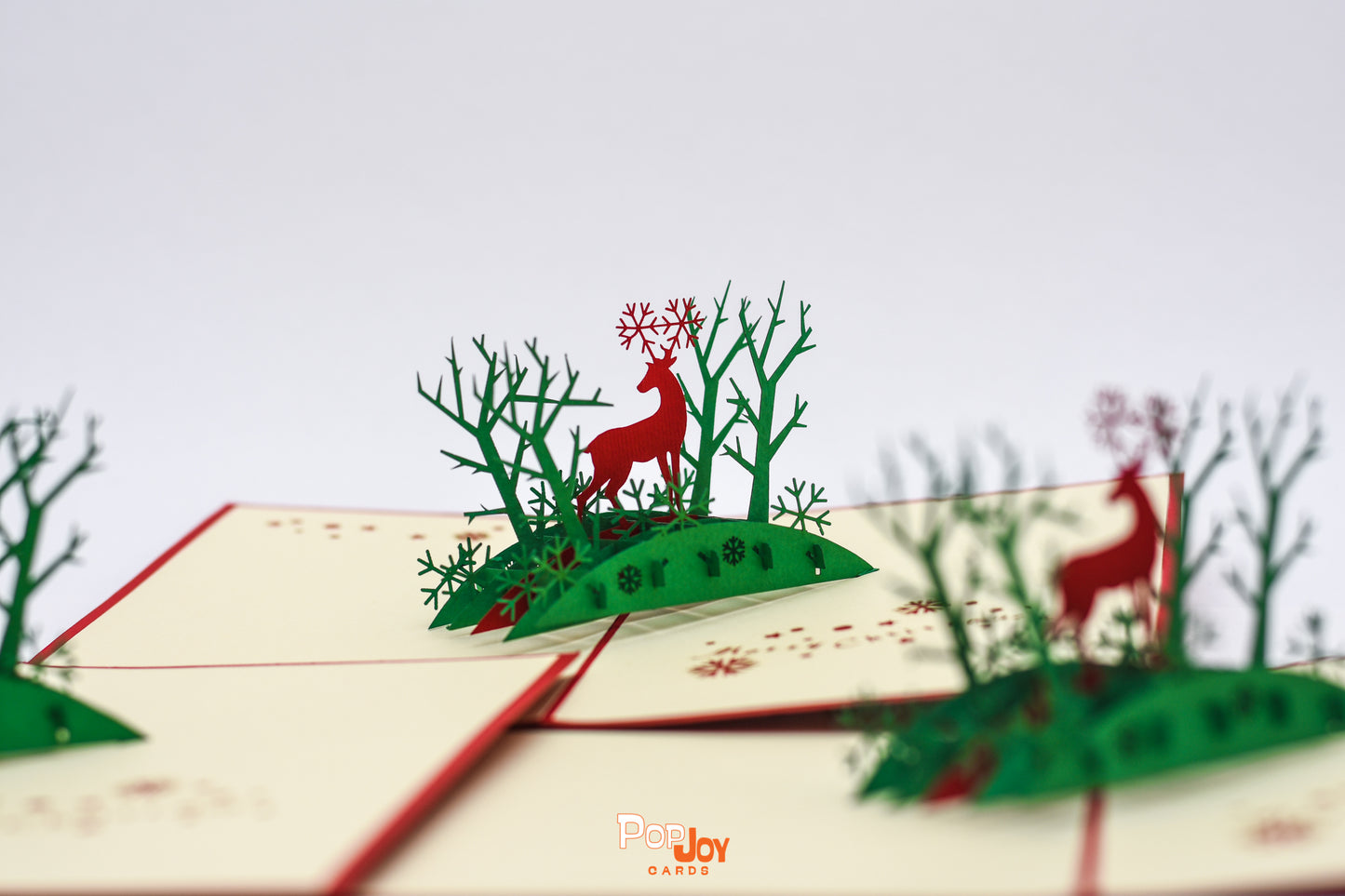 Reindeer Christmas Pop Up Card Pack (2 cards)