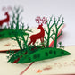 Reindeer Christmas Pop Up Card Pack (2 cards)