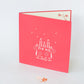 Birthday Cake 3D Pop Up Card (Red)