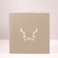 Grey card with butterfly etched in white into front cover